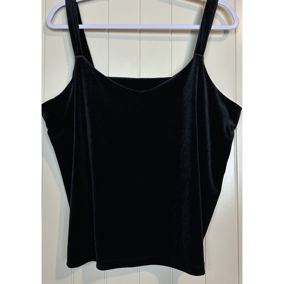Old Navy Tops - Old Navy Womens Tank Top Camisole Strappy Velvet Velour black Sz L Party Goth